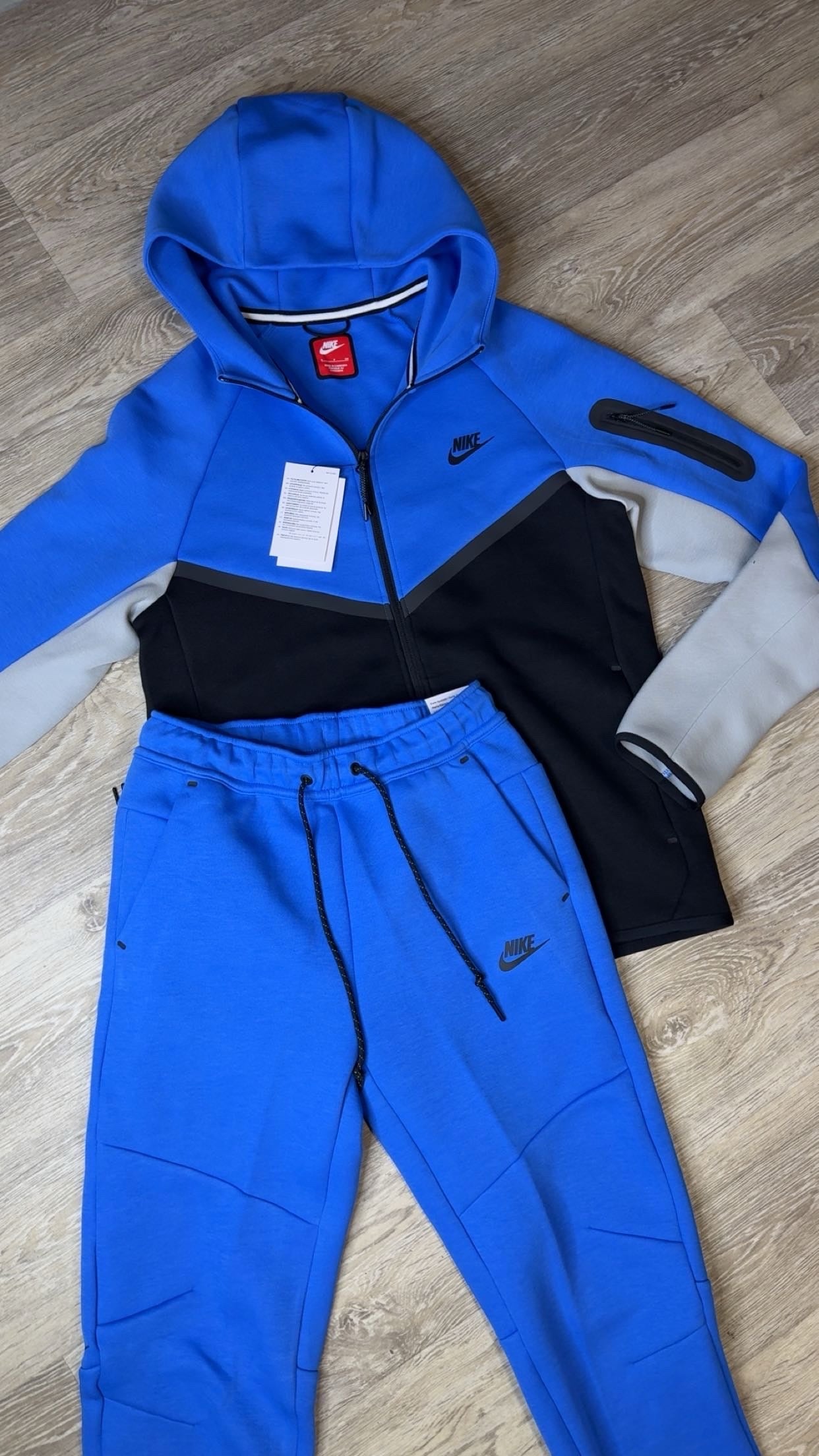 Nike Tech Fleece Black/Blue/Light Grey