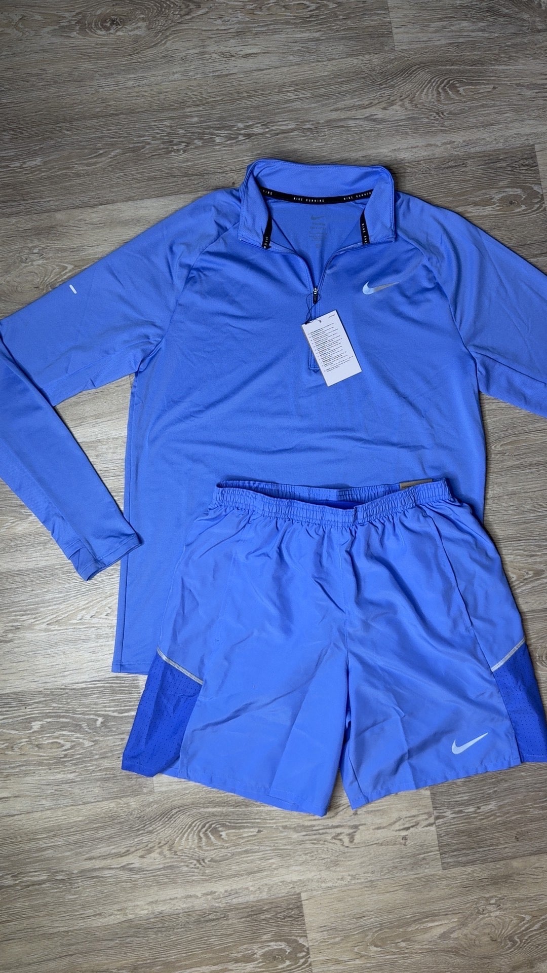 Nike 1/4 Zip & Shorts Set in Blue