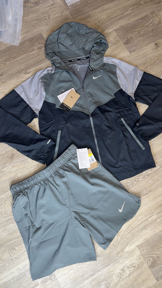 Nike Windrunner Short Set Smoke Grey/Black