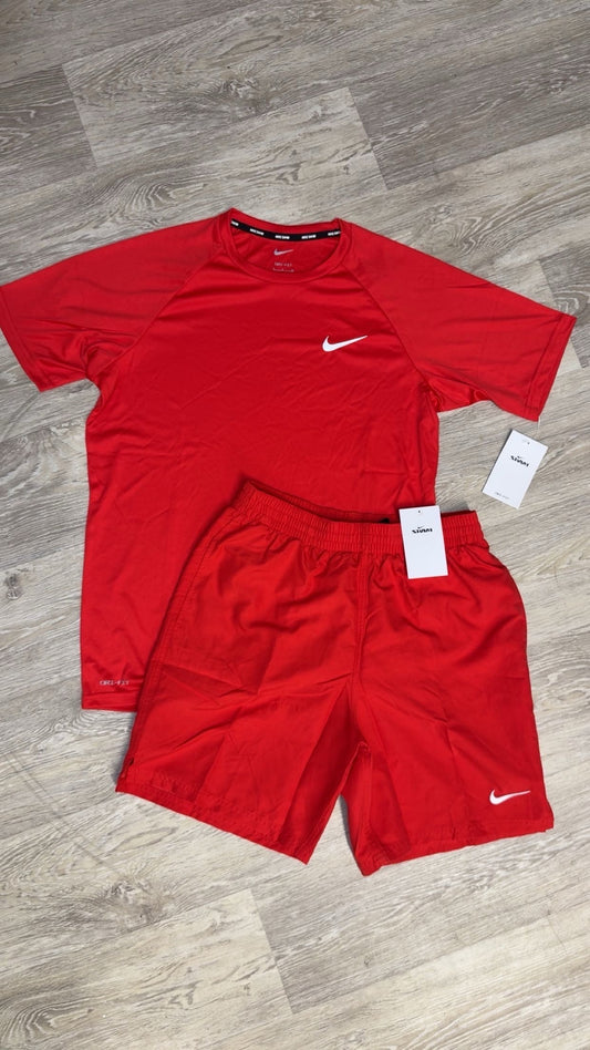 Nike Dri-FIT Swim Short Set Red