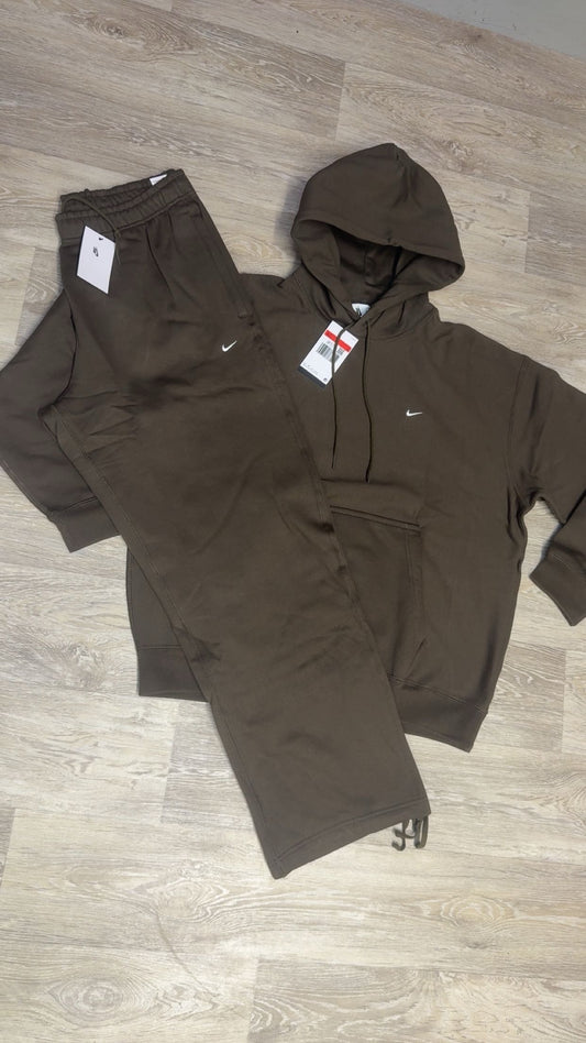 Nike Flared Tracksuit Brown