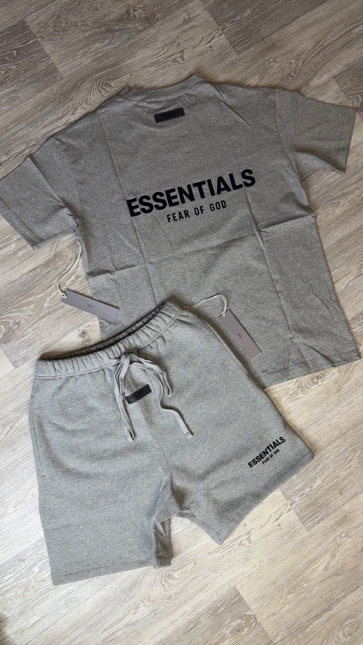 Essentials Short & T-Shirt Set Dark Oatmeal