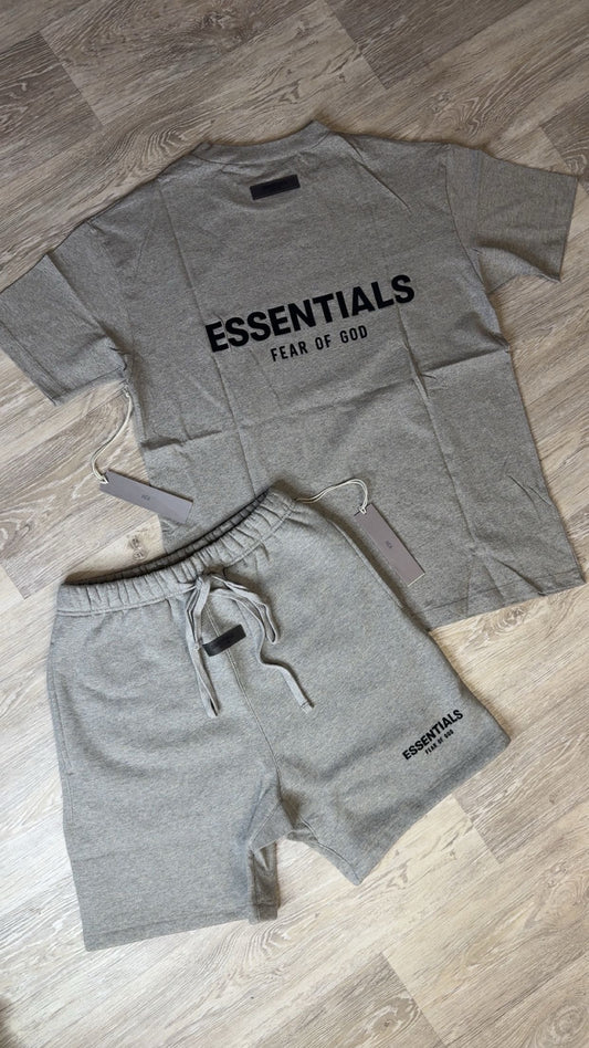 Essentials Short & T-Shirt Set Dark Oatmeal