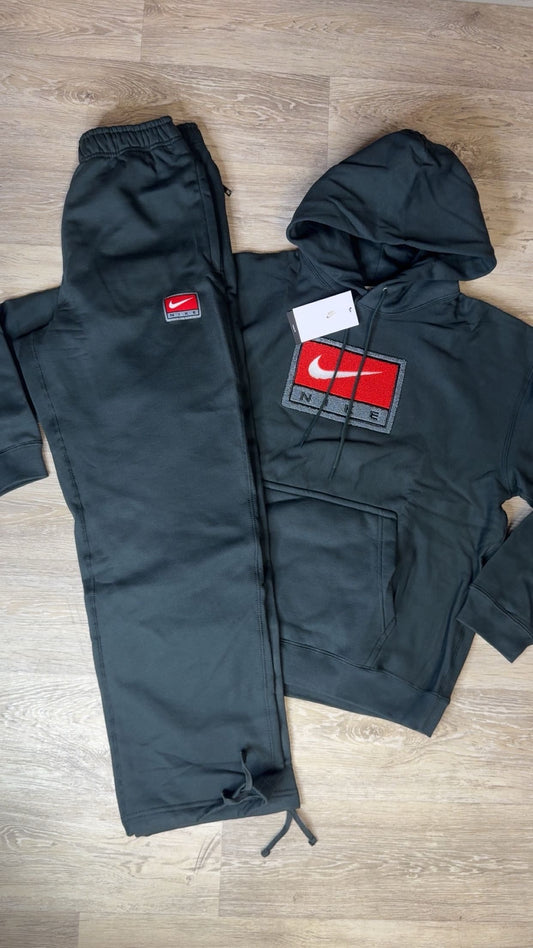 Nike Flared Tracksuit Dark Grey