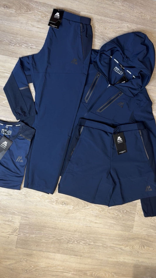 Montirex Torrent Windbreaker Jacket Tracksuit with T-Shirt & Shorts Navy Blue