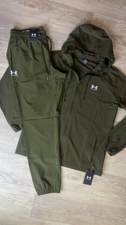 Under Armour Woven Tracksuit Khaki
