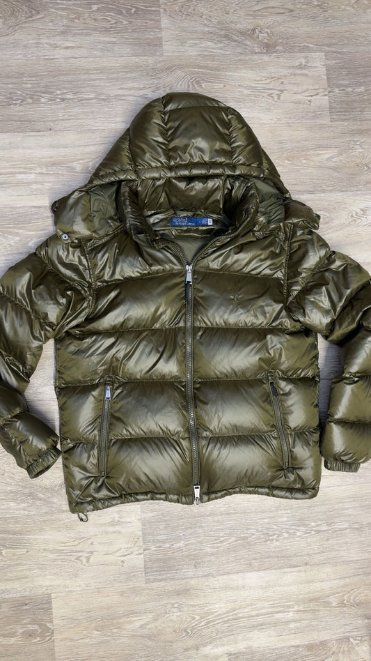 Ralph Lauren Gorham Shiny Jacket Olive (Pre-owned)