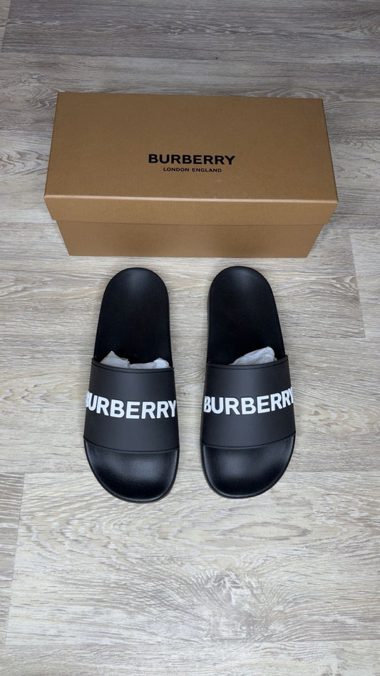 Burberry Logo Slides in Black